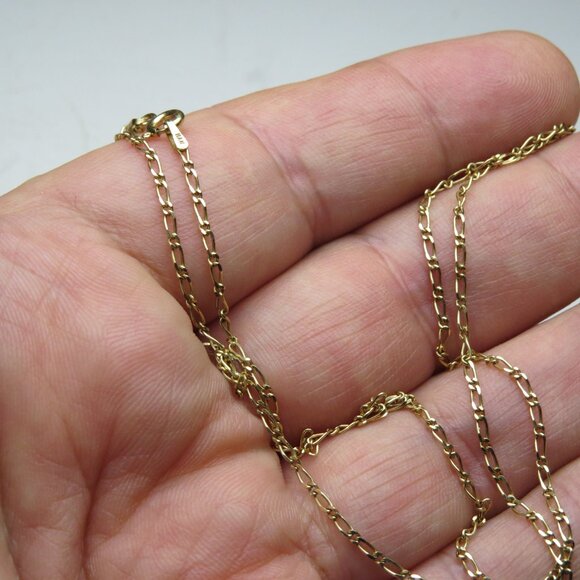 14k *925 Sterlin Silver Figaro Chain - Picture 2 of 3